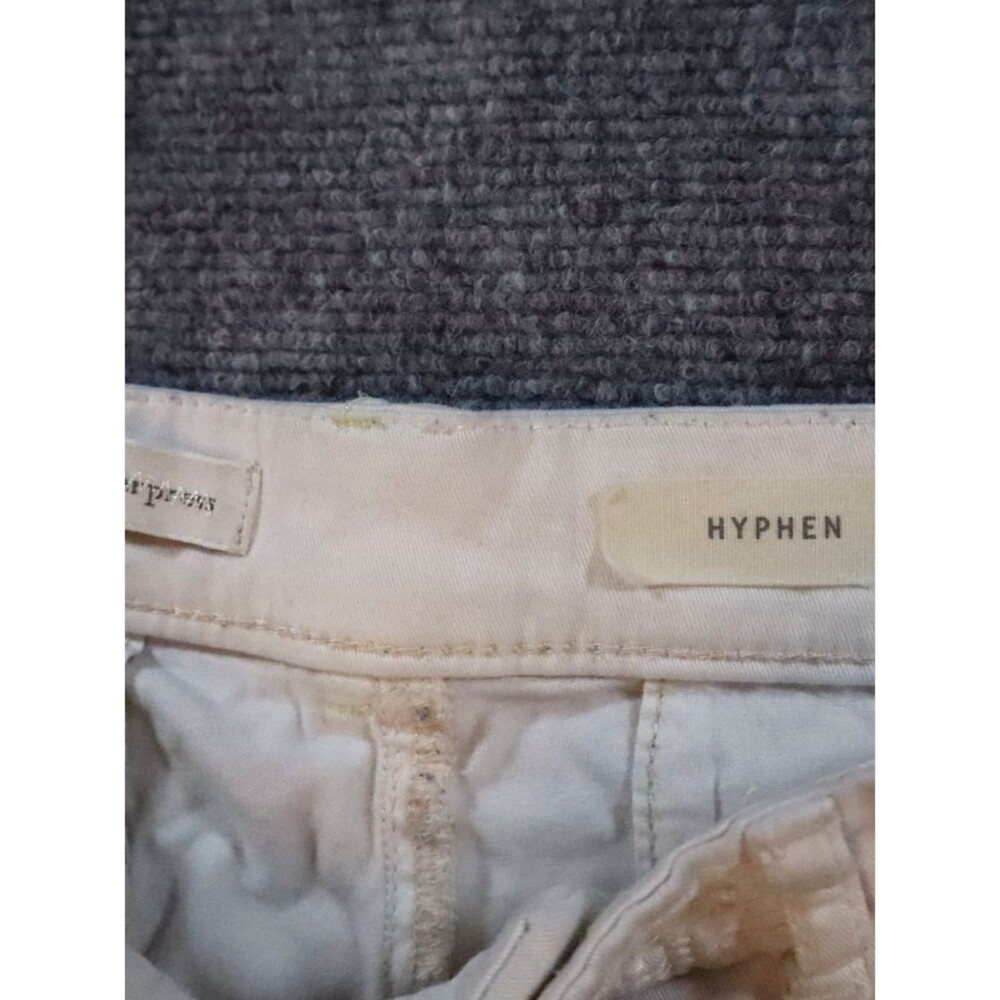 Pilcro Anthropologie Womens 27 Cream Chino Shorts Rolled Cuff Casual Preppy - Picture 2 of 6